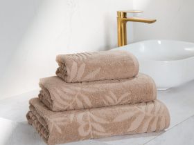 Полотенце махровое Tropico, бежевое