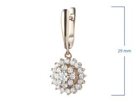 Серьги из красного золота с бриллиантами э0201сг07163600