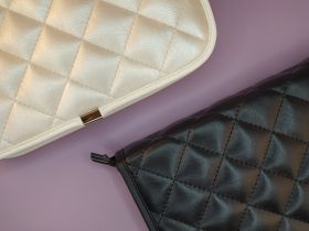 Пенал стяжённый для кистей Альбатрос 230*155 мм, эко кожа, чёрный