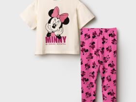 Комплект трикотажный для девочек: фуфайка (футболка), брюки (легинсы)