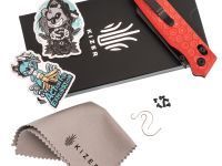 Складной нож Kizer Task, сталь Nitro-V, рукоять G10, красный