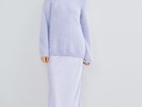 Джемпер из пушистой пряжи, Фиолетовый