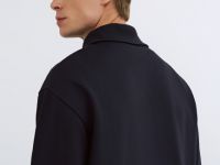 Свитшот с воротником-стойкой на молнии, Синий