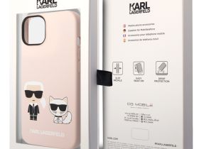 Клип-кейс Karl Lagerfeld & Choupette для Apple iPhone 14 Plus Розовый