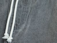 Широкие джинсы с карго-карманами для девочек, Серый