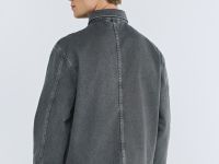 Куртка-рубашка из твила с карманами, Серый