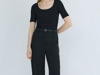 Прямые брюки со стрелками, Черный