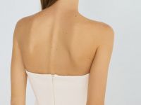 Корсетный топ из поливискозы, Бежевый