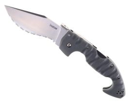 Нож складной Cold Steel Spartan Serrated, сталь AUS-10A, рукоять grivory, черный