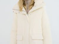Утеплённая куртка с кулиской, Бежевый