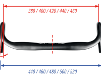 Шоссейный руль FSA Adventure AGX Compact V16 (черный 440 мм 31.8 мм)