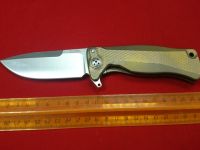 Нож складной LionSteel SR11 B (BRONZE), сталь Uddeholm Sleipner® Satin, рукоять титан по технологии Solid®, бронзовый