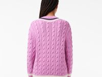 Женский вязаный свитер Lacoste c V-образным вырезом