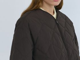 Легкая стёганая утеплённая куртка, Коричневый