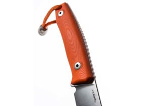Нож с фиксированным клинком LionSteel M1 GOR, сталь M390, рукоять G10, оранжевый