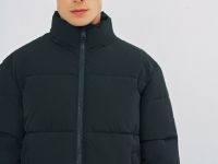 Утеплённая куртка с воротником-стойкой, Черный