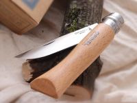 Складной Нож Opinel Stainless steel №10, нержавеющая сталь Sandvik 12C27, бук, 001255, блистер