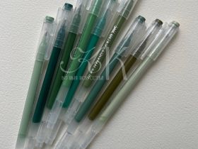 Набор ручек гелевых Languo, 0,6 мм, 9 цветов, зеленые цвета