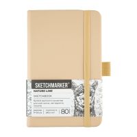 Блокнот для зарисовок Sketchmarker 9*14 см 80 л 140 г, твердая обложка Благородный беж