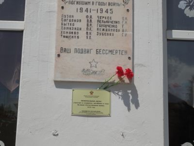 Мемориальная доска учителям и учащимся, погибшим в годы Великой Отечественной войны