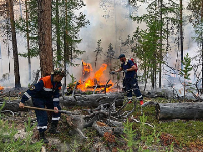 В Мирнинском районе три пожара, один из них локализован