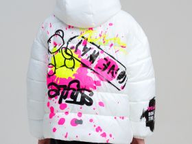 Куртка текстильная с полиуретановым покрытием для девочек