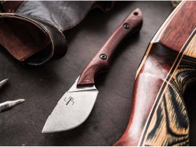 Туристический нож Boker M.U.K., сталь 14C28N, рукоять микарта, коричневый
