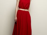 Юбка А-силуэта с поясом на резинке и боковыми разрезами