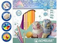 Набор цветных карандашей Acmeliae "Pastel Artmate" 24 цв, в картонном футляре