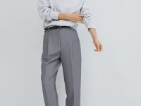 Толстовка с воротником-стойкой на молнии, Серый