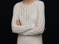 Ажурное платье миди, Белый