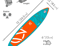 Надувная доска для SUP-бординга ZAP BREEZE 12'