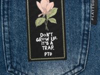 Брюки текстильные джинсовые утепленные для девочек