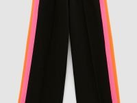 Спортивные брюки широкого кроя с контрастной отделкой