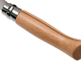 Складной нож Opinel №8, нержавеющая сталь, рукоять из бука, блистер