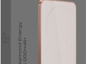 Портативное зарядное устройство VLP Diamond Energy MagSafe / Qi 5000 мАч Розовое