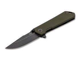 Полуавтоматический складной нож Boker Kihon Assisted, сталь D2, рукоять OD Green G10