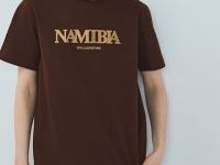 Футболка с вышивкой, Коричневый