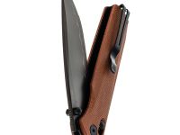 Складной нож SRM Terrier 258L-MN2, сталь 140Cr, рукоять коричневая микарта