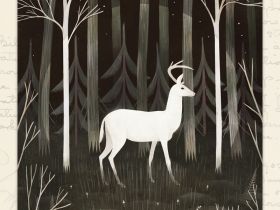 Открытка Дворникова А. "Белый олень"