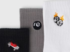 Носки для мальчиков, 3 пары, Серый