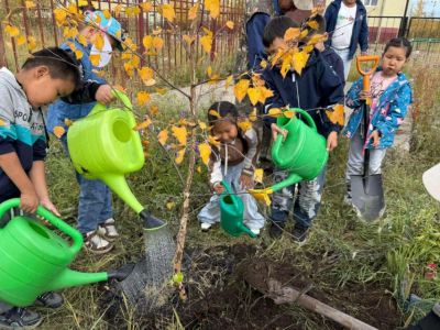Специалисты Нюрбинского лесничества вместе со школьниками высадили «Сад памяти» 