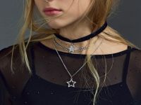 Удлинённый лонгслив со стразами для девочек, Черный