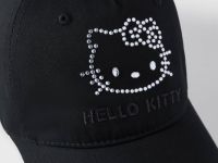 Чёрная бейсболка со стразами Hello Kitty Глория Джинс