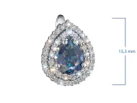 Серьги из белого золота с сапфирами э4758сг04210460