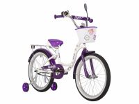 Детский велосипед Novatrack Butterfly 20, год 2023, цвет Белый-Фиолетовый