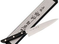 Кухонный нож универсальный Tojiro Western Knife F-333, сталь VG-10, рукоять стабилизированная древесина, черный