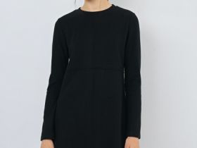 Платье мини А-силуэта, Черный