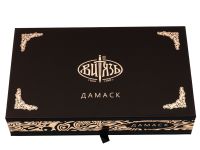 Складной нож Витязь B5298D, сталь дамаск, рукоять дерево, художественное травление