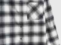 Рубашка в клетку для девочек, Серый